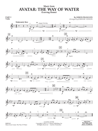 Music from Avatar: The Way Of Water (Leaving Home) (arr. Vinson) - Pt.2 - Violin