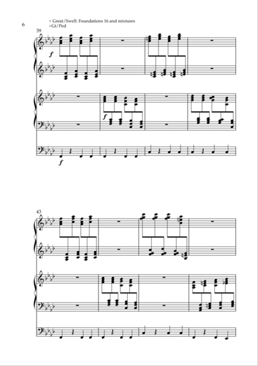 Hey, Sokoly, Op. 225 (Organ Duet) by Vidas Pinkevicius Organ Solo scores gallery preview page 6