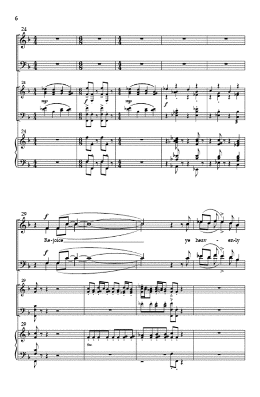 Rejoice, Ye Heavenly Powers (Vocal Score) Divisi scores gallery preview page 5