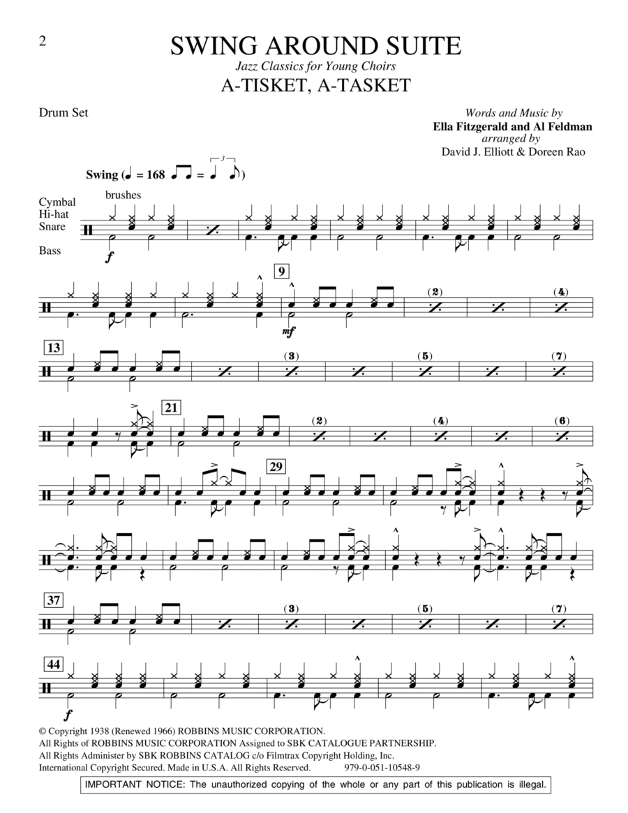 Swing Around Suite - Drum Set Choir scores gallery preview page 1