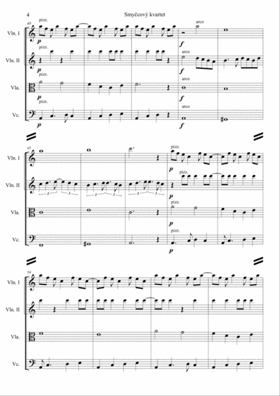 Kvartet String Quartet scores gallery preview page 4
