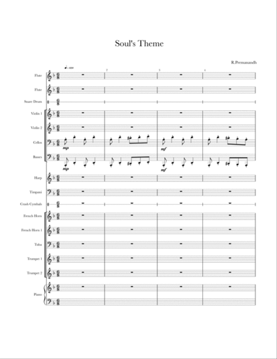 Soul's Theme Soul's Theme Full Orchestra scores gallery preview page 1