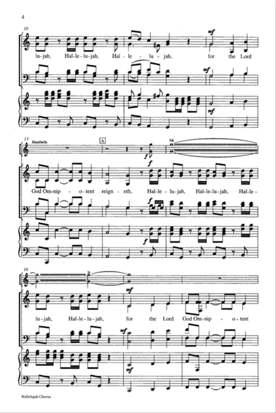 Hallelujah Chorus 4-Part scores gallery preview page 3