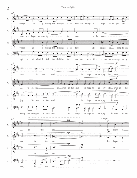 THERE IS A SPIRIT for SATB Choir a Capella, Poem by James Nayler (2021 Revision) image number null