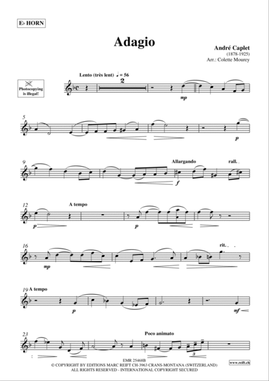 Adagio Adagio Horn scores gallery preview page 2