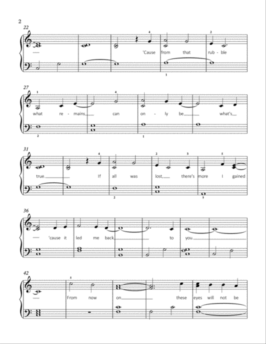 From Now On From Now On Easy Piano scores gallery preview page 2