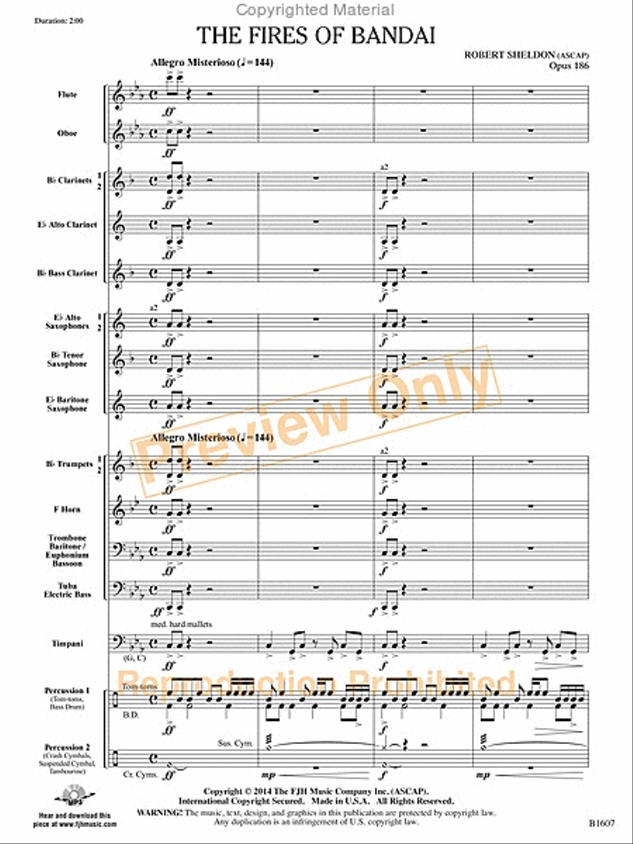 The Fires of Bandai The Fires of Bandai Concert Band scores gallery preview page 24
