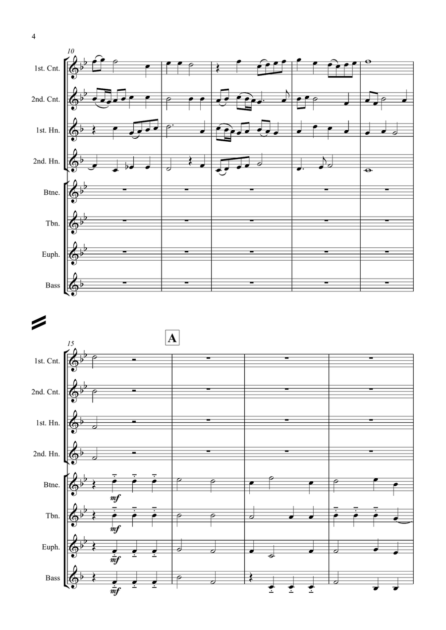 Laudate Dominum - Hans Leo Hassler (8-part brass choir) Brass Ensemble scores gallery preview page 4