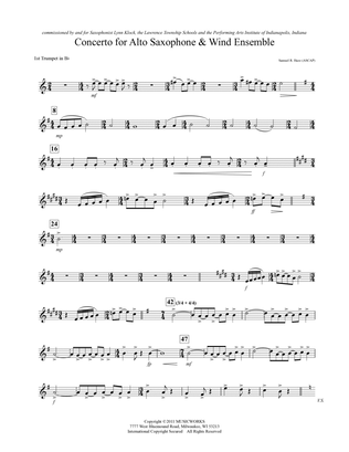 Concerto For Alto Saxophone And Wind Ensemble - Bb Trumpet 1