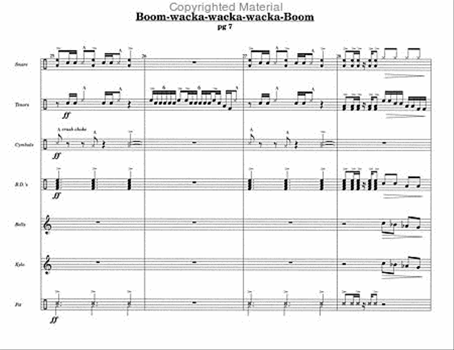 Boom-wacka-wacka-wacka-Boom Percussion Ensemble scores gallery preview page 6