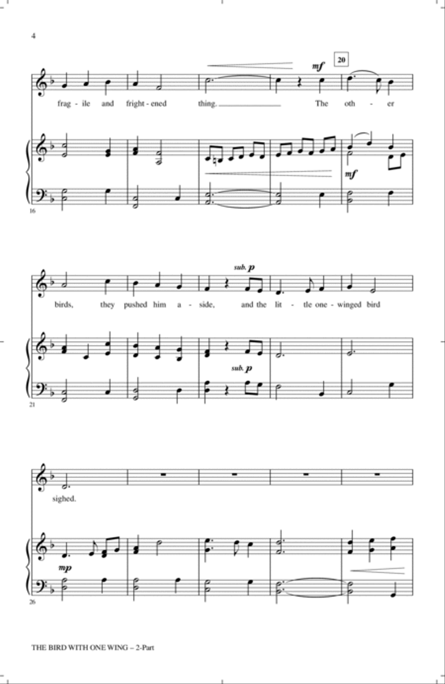 The Bird With One Wing 2-Part scores gallery preview page 2