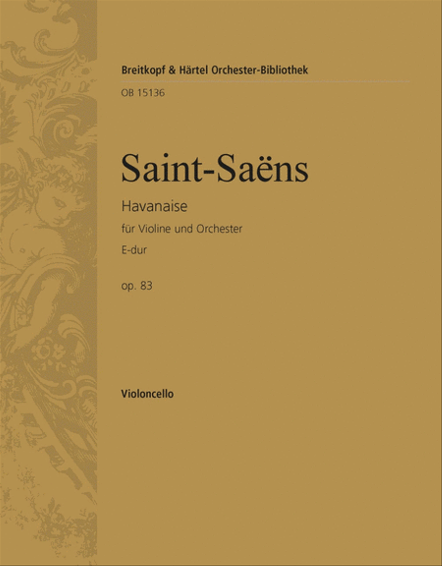Havanaise in E major Op. 83 Orchestra scores gallery preview page 1
