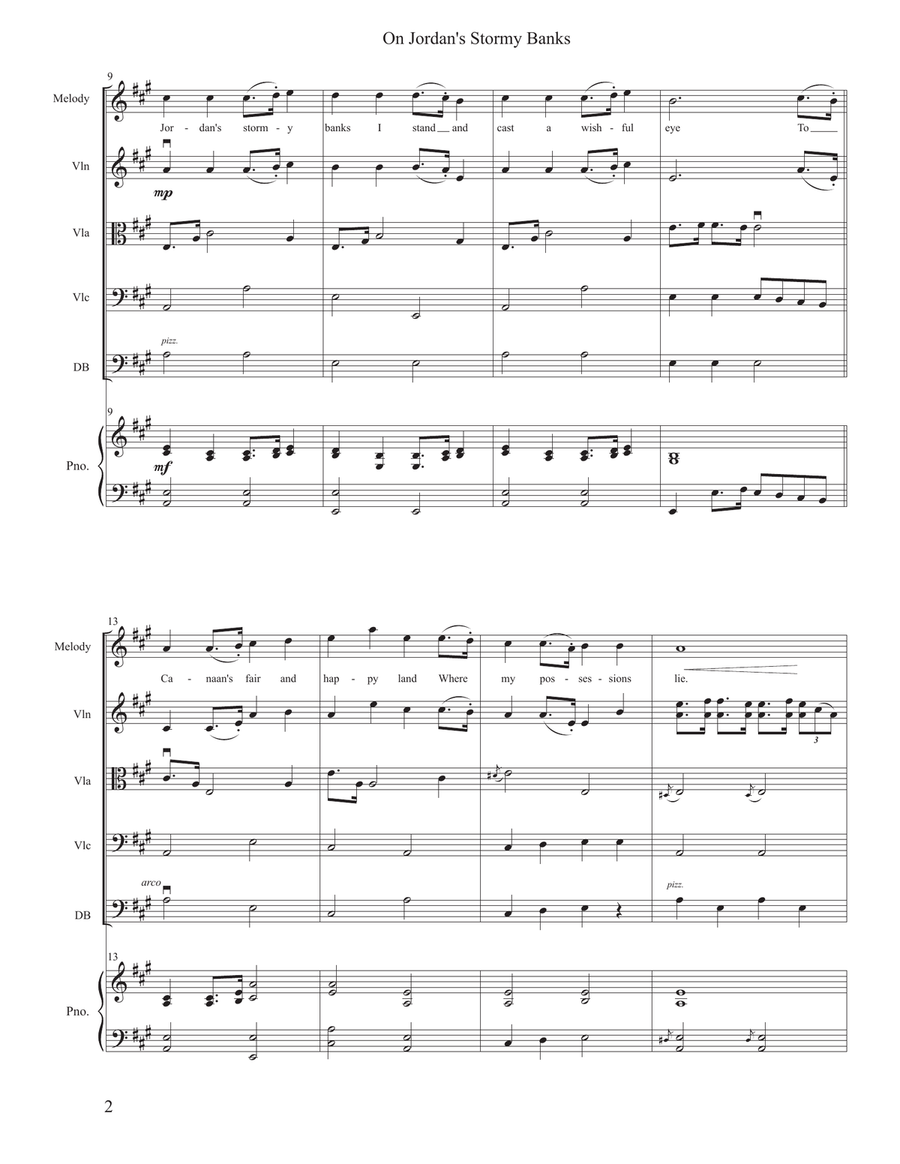On Jordan's Stormy Banks - Flex Orchestra String Orchestra scores gallery preview page 4