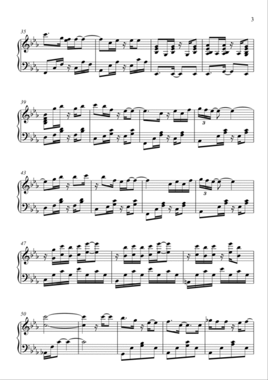 Your Song Piano Solo scores gallery preview page 3