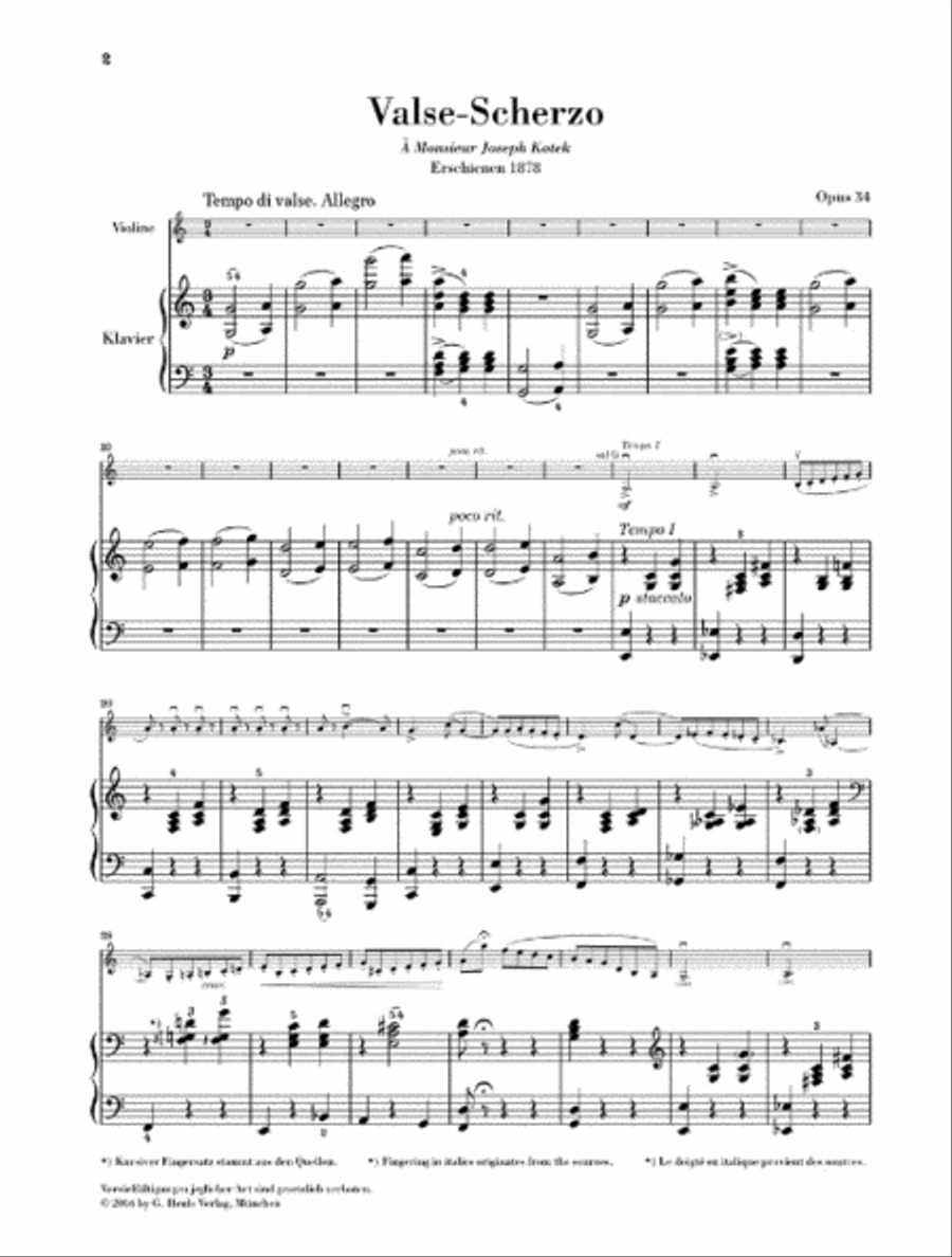 Valse-Scherzo Op. 34 Violin Solo scores gallery preview page 2