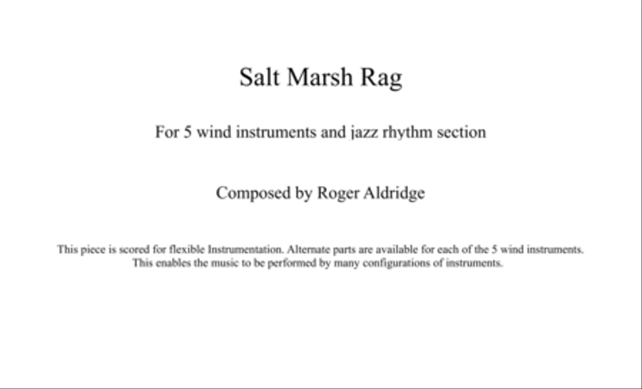 Salt Marsh Rag Jazz Ensemble scores gallery preview page 1