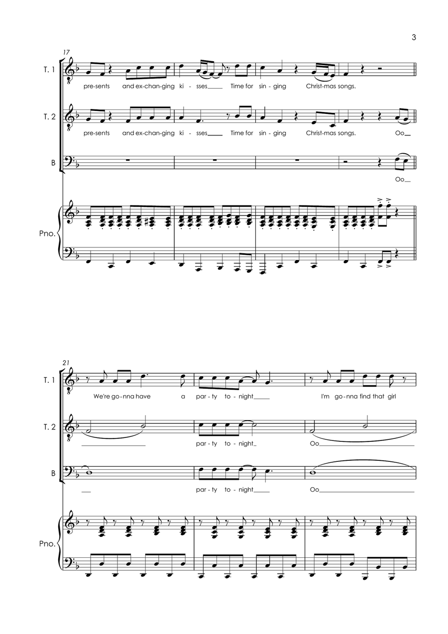 Medley: Merry Christmas Everyone with Little Drummer Boy/peace On Earth and Step Into Christmas Small Ensemble scores gallery preview page 5