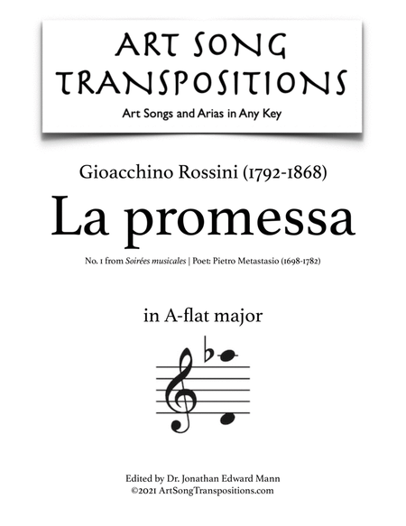 ROSSINI: La promessa (transposed to A-flat major)