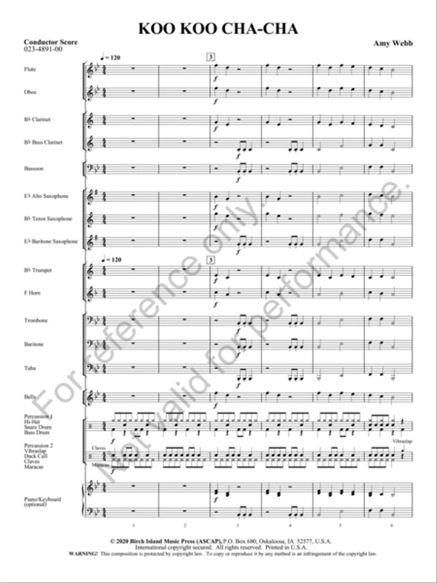 Koo Koo Cha-Cha Koo Koo Cha-Cha Concert Band scores gallery preview page 4
