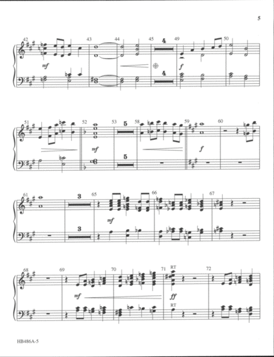 Fanfare of Praise - handbell part - 3 octaves 3-Octaves scores gallery preview page 5
