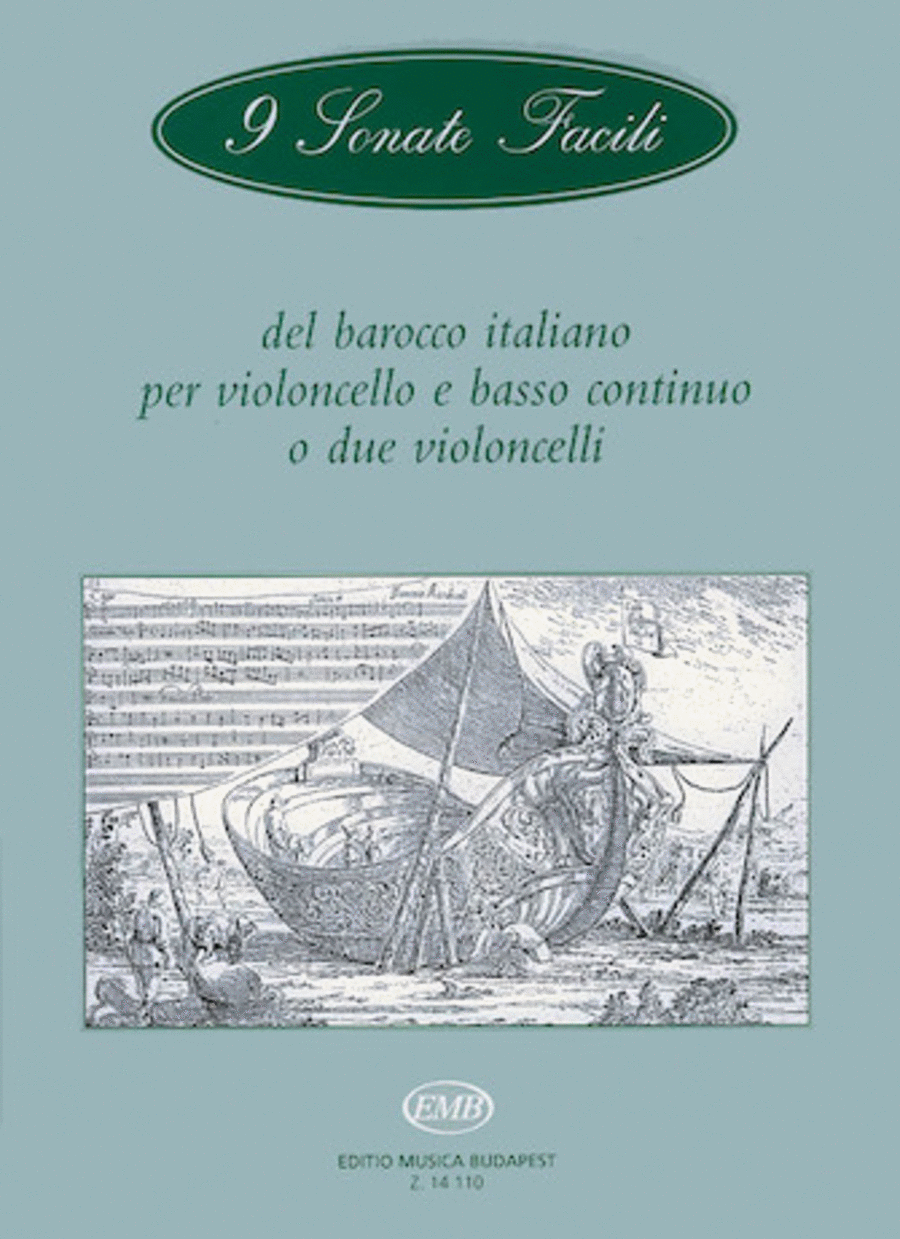 Nine Easy Baroque Violoncello Sonatas Piano Accompaniment scores gallery preview page 1