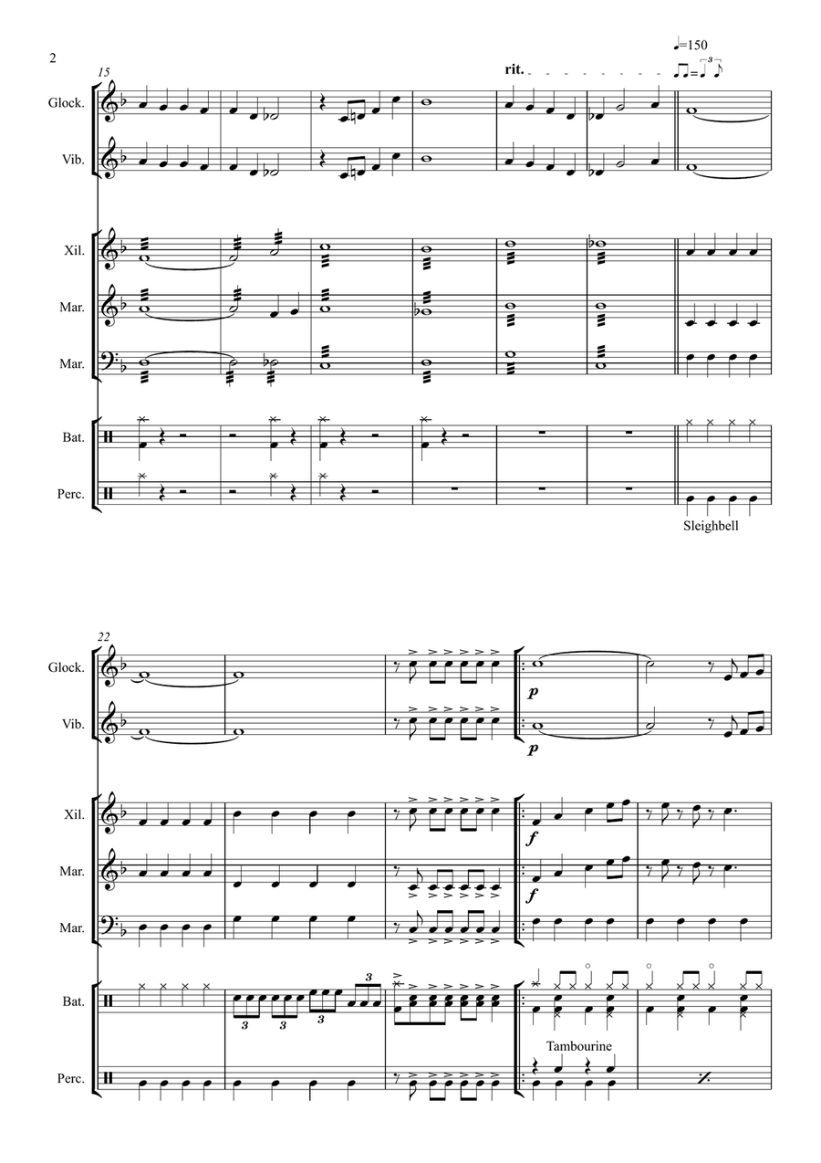 All I Want For Christmas Is You Percussion Ensemble scores gallery preview page 4