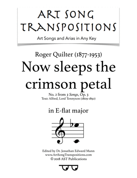 Now sleeps the crimson petal, Op. 3 no. 2 (E-flat major)