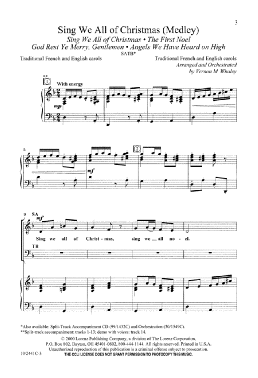 Sing We All of Christmas 4-Part scores gallery preview page 3
