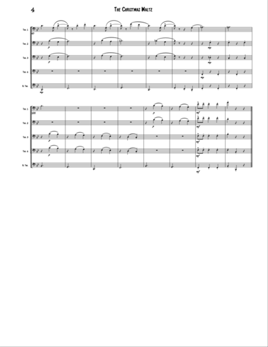 The Christmas Waltz Trombone scores gallery preview page 4