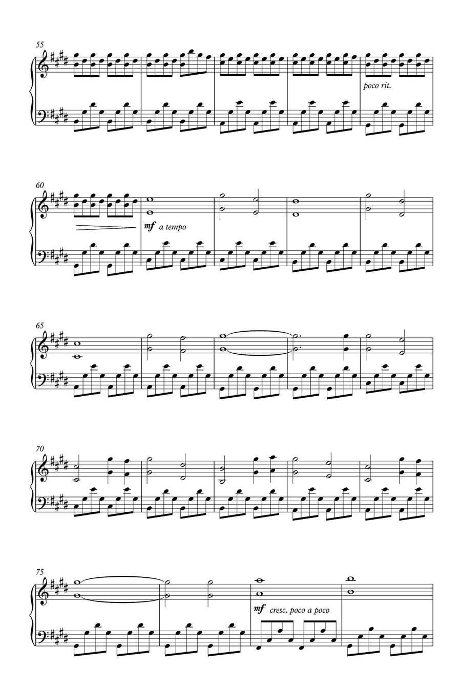 Absence Piano Solo scores gallery preview page 3