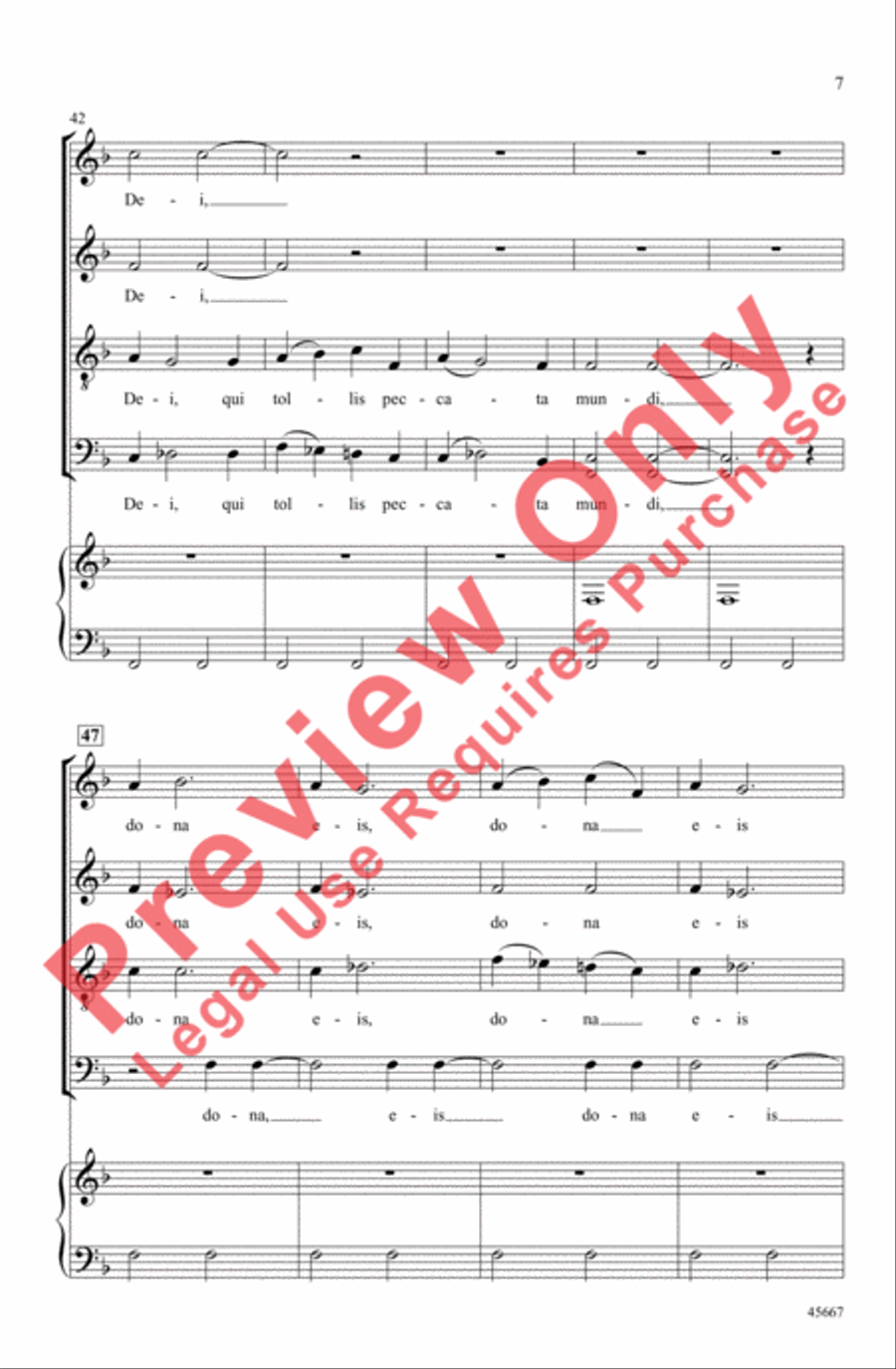 Agnus Dei (Requiem) Agnus Dei (Requiem) 4-Part scores gallery preview page 7