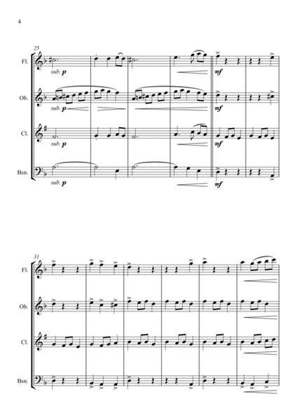 Fantasia on the Ukrainian Bell Carol - for Woodwind Quartet image number null