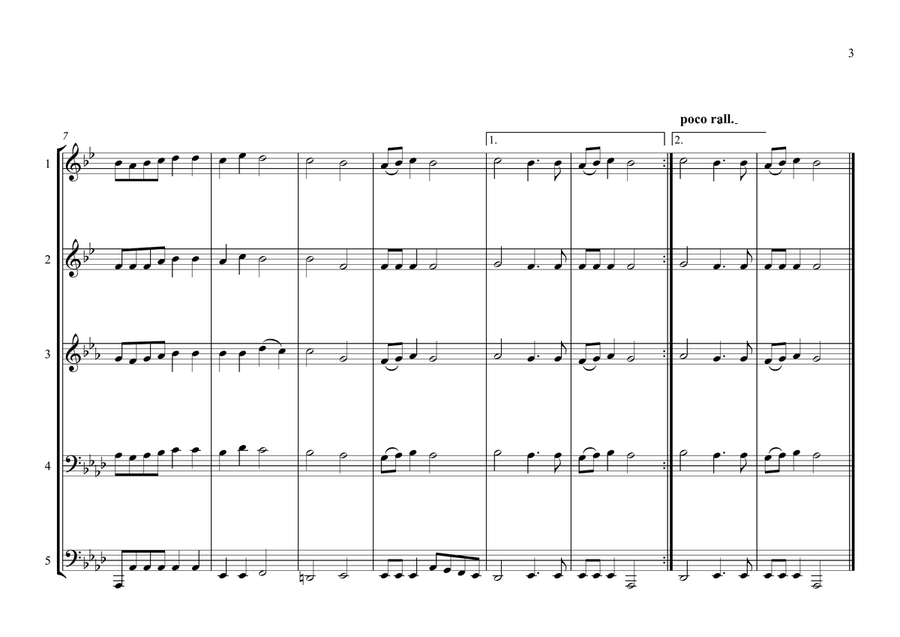 Transkei National Anthem for Brass Quintet Brass Quintet scores gallery preview page 3