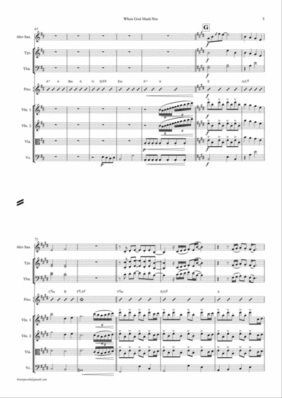 When God Made You Small Ensemble scores gallery preview page 5