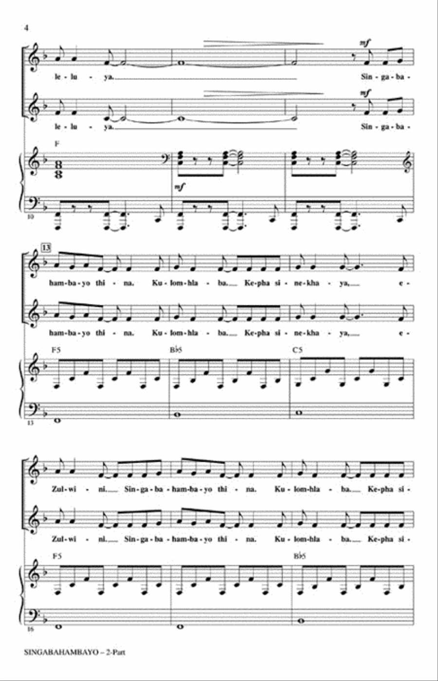 Singabahambayo 2-Part scores gallery preview page 3