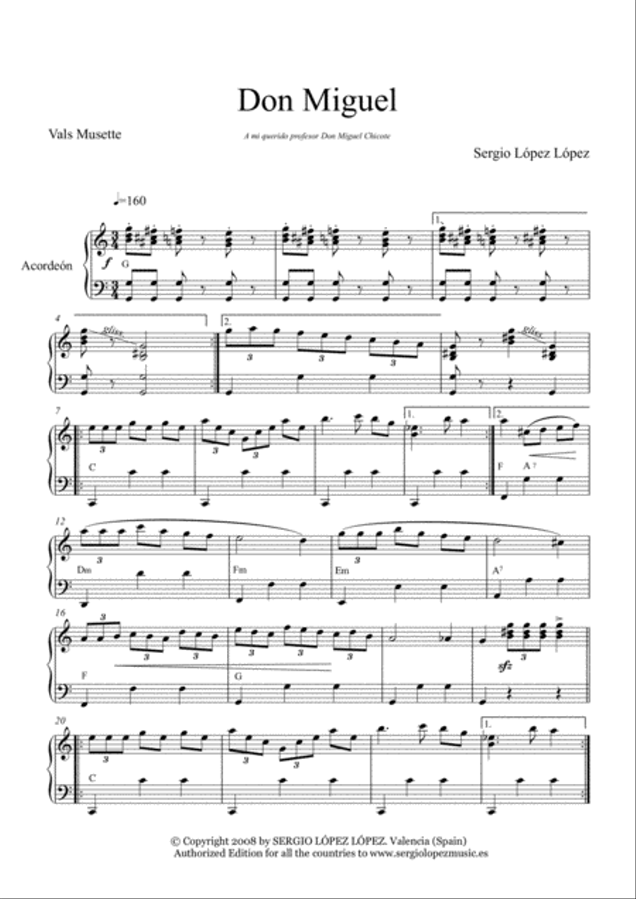 Don Miguel Accordion scores gallery preview page 2