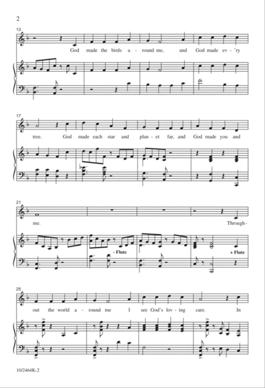 Whenever I Am Walking Unison Choir scores gallery preview page 2