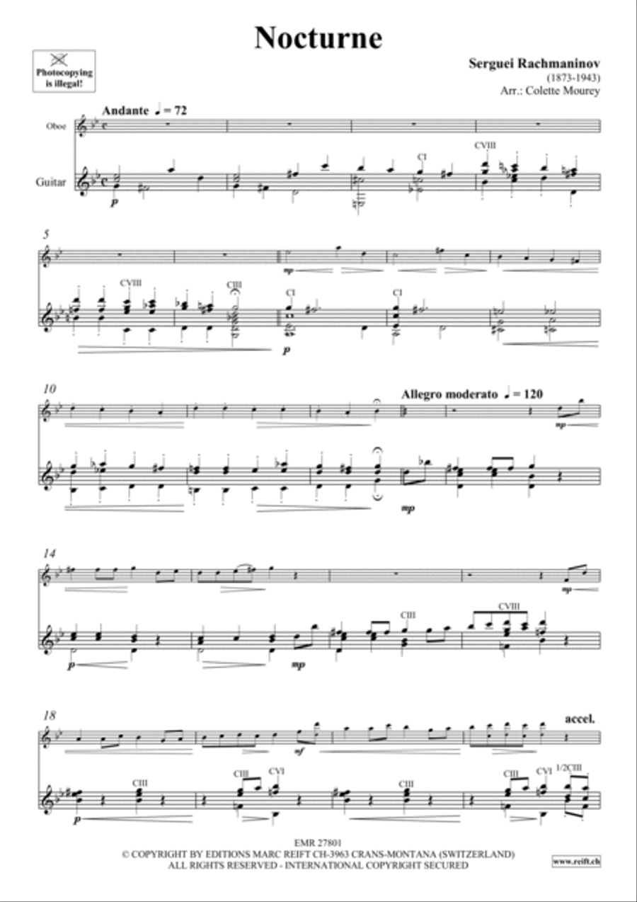 Nocturne Oboe scores gallery preview page 4