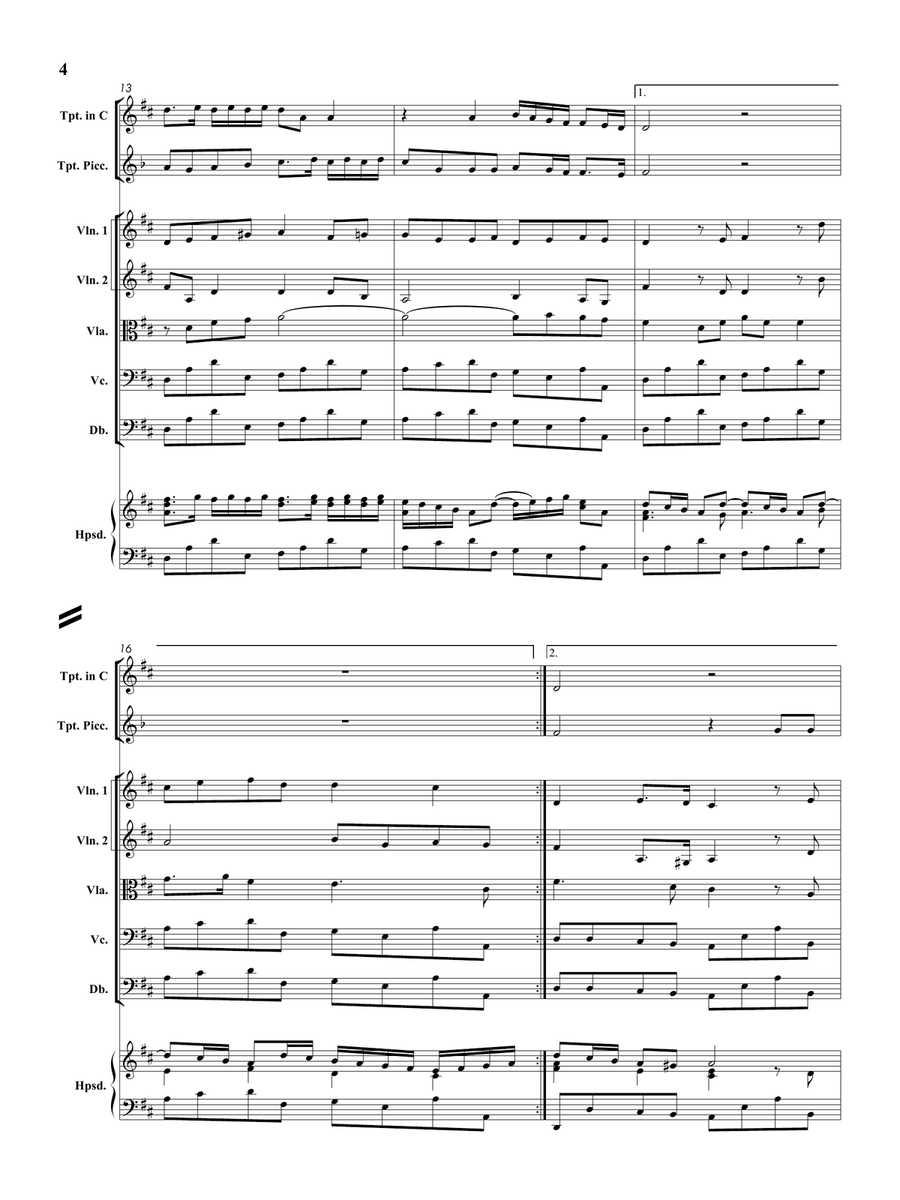 Sound the Trumpet (From 'Welcome Ode for James II' - Z. 335) String Orchestra scores gallery preview page 5