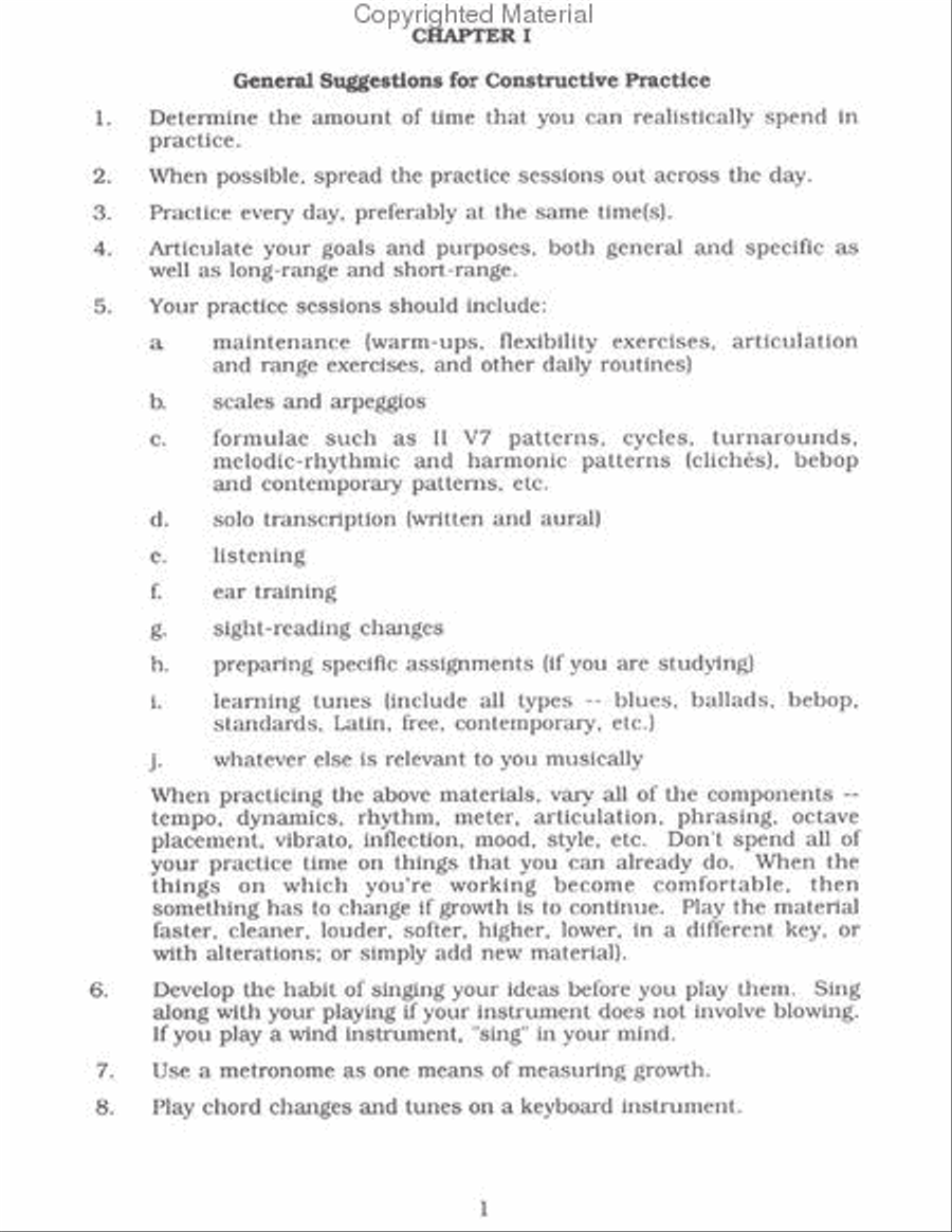 Practicing Jazz: A Creative Approach C Instrument scores gallery preview page 6