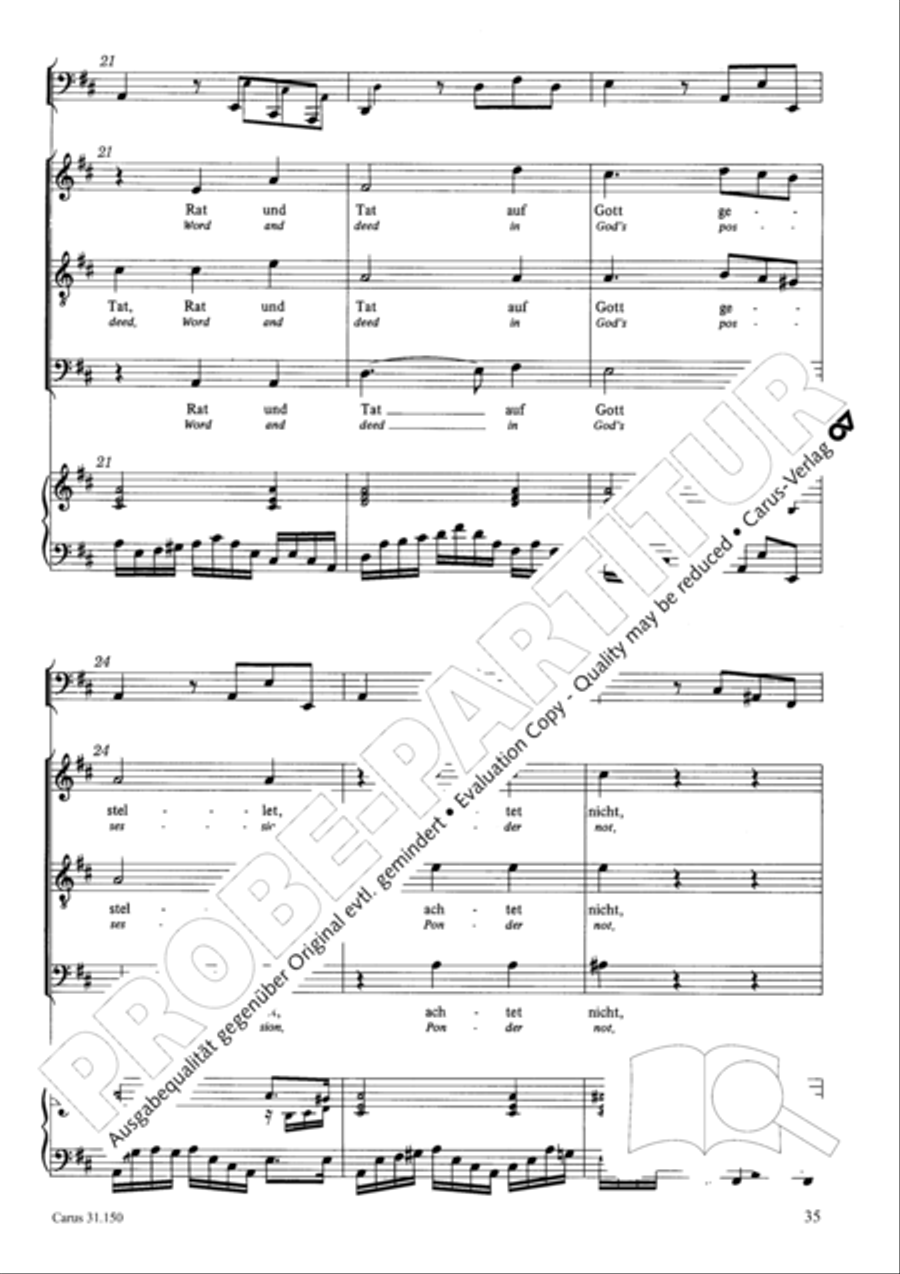 O my Lord, I long for thee (Nach dir, Herr, verlanget mich) 4-Part scores gallery preview page 38