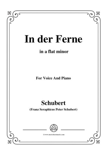Schubert-In der Ferne,in a flat minor,for Voice&Piano image number null