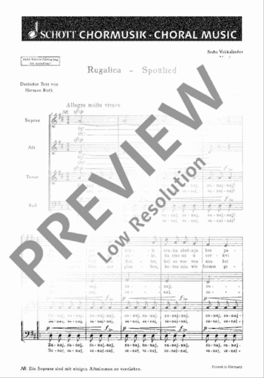 Sechs serbische Volkslieder 4-Part scores gallery preview page 2