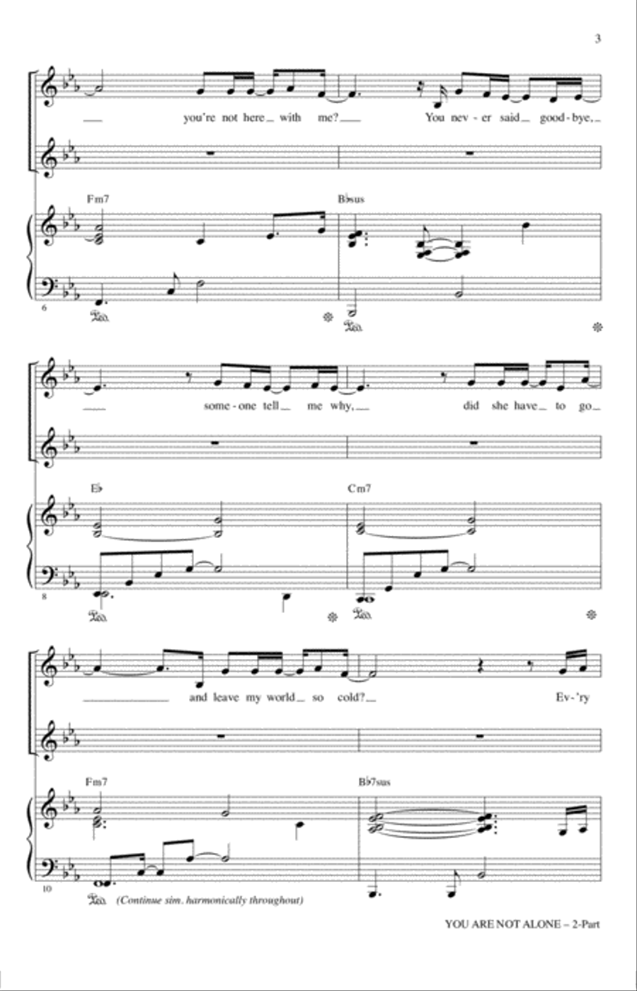 You Are Not Alone 2-Part scores gallery preview page 2