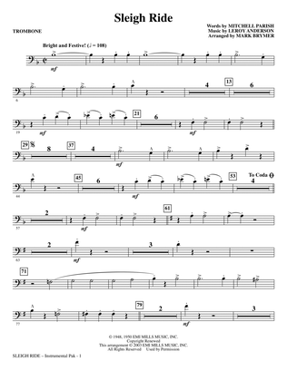 Book cover for Sleigh Ride (arr. Mark Brymer) - Trombone