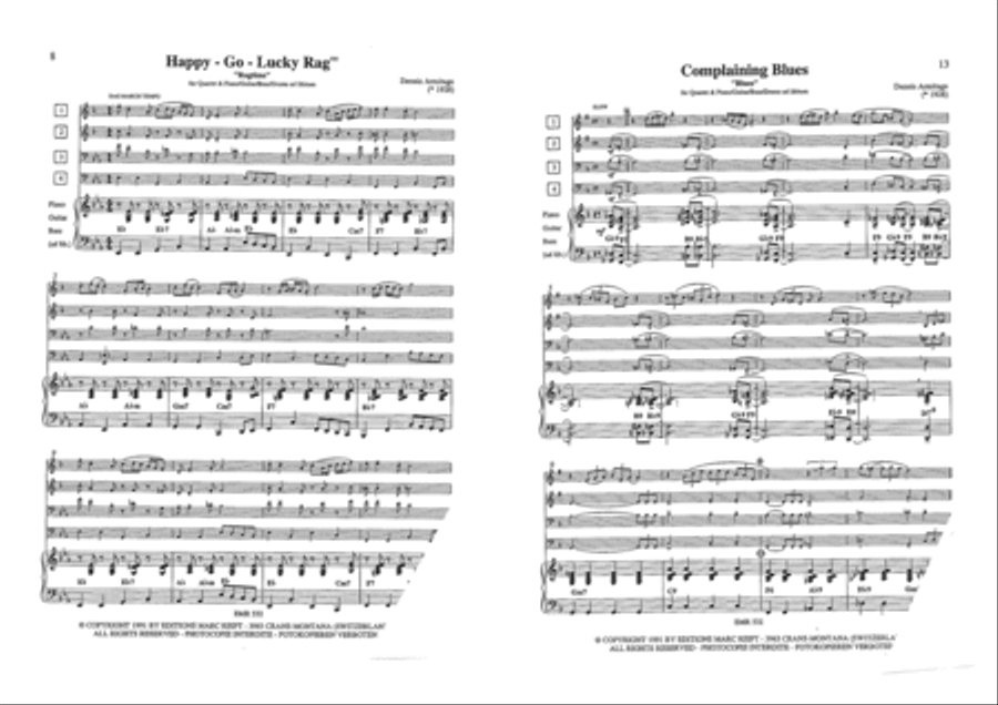 5 Jazzinations Brass Quartet scores gallery preview page 3