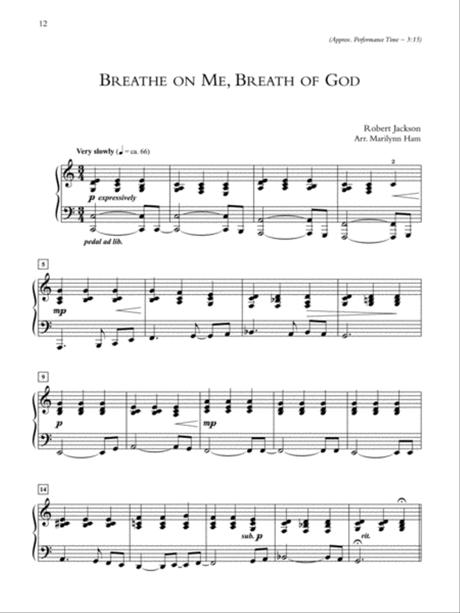 Come Unto Me Piano Solo scores gallery preview page 3