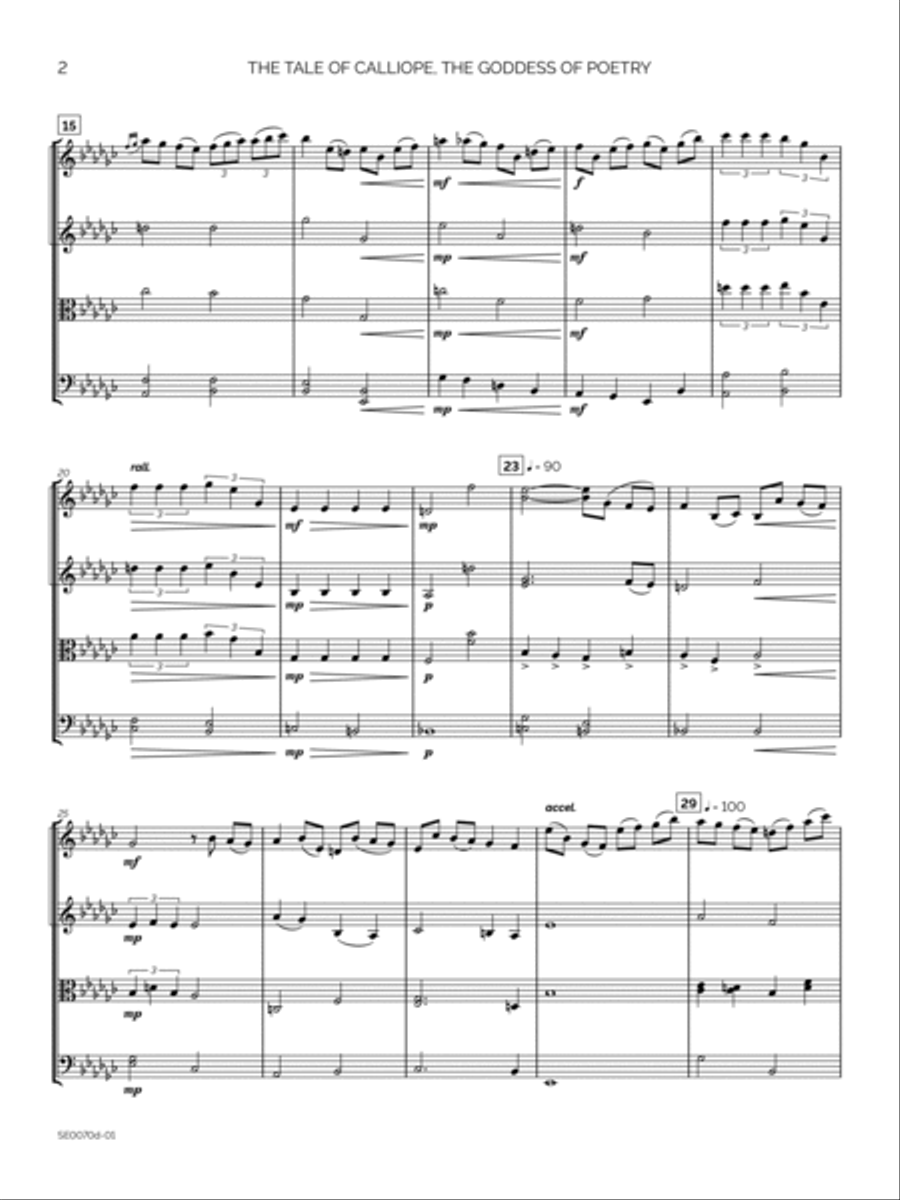 The Tale of Calliope The Tale of Calliope String Quartet scores gallery preview page 5