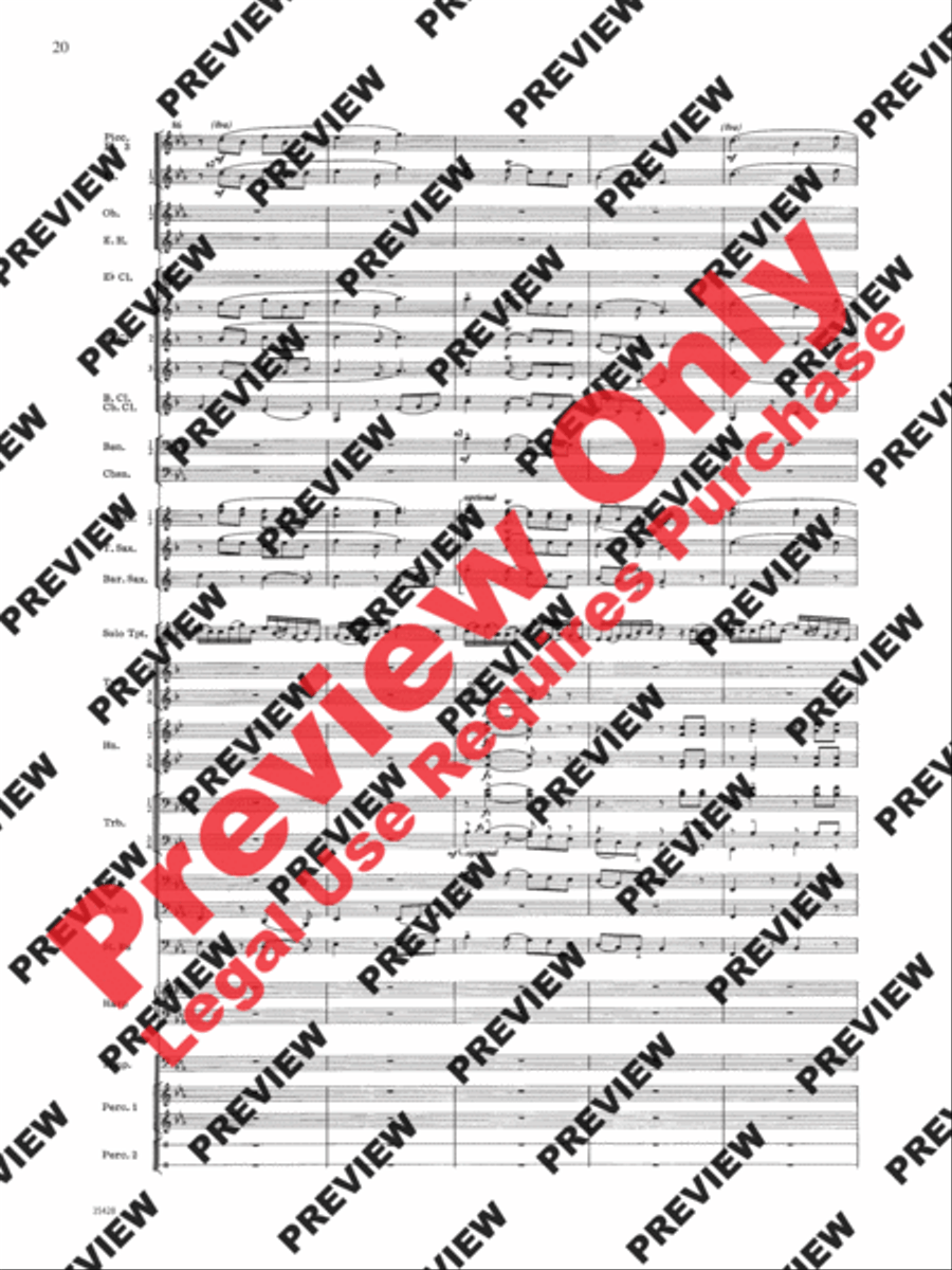 Le Carnaval de Venise Concert Band scores gallery preview page 21