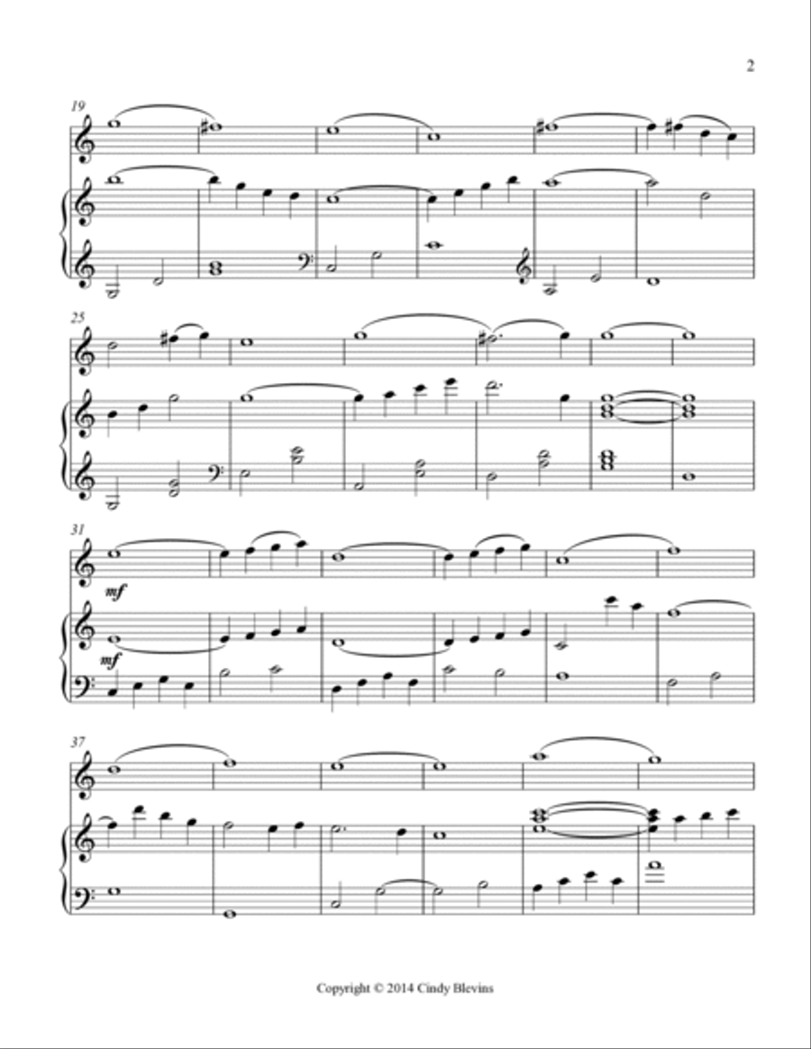 Arioso, for Harp and Native American Flute Flute scores gallery preview page 3